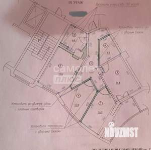 3-к квартира, вторичка, 93м2, 9/11 этаж