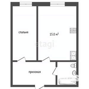 1-к квартира, вторичка, 39м2, 9/10 этаж