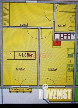 1-к квартира, вторичка, 42м2, 3/8 этаж