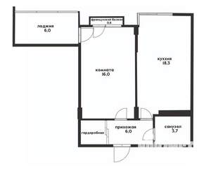 1-к квартира, вторичка, 50м2, 2/11 этаж