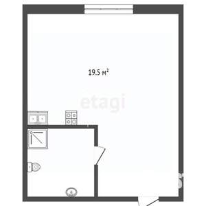 Студия квартира, вторичка, 20м2, 1/16 этаж
