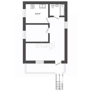 2-к квартира, вторичка, 52м2, 1/4 этаж