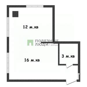 Студия квартира, вторичка, 31м2, -1/5 этаж