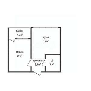 1-к квартира, вторичка, 39м2, 1/9 этаж