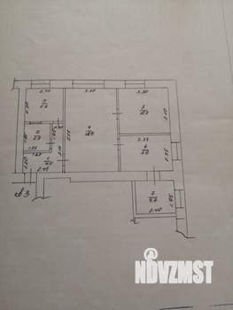 4-к квартира, вторичка, 55м2, 1/2 этаж