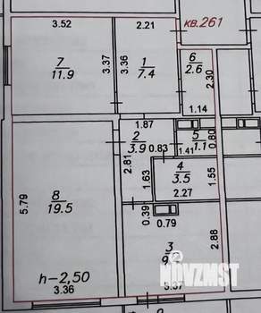 2-к квартира, вторичка, 59м2, 14/16 этаж