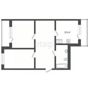 2-к квартира, вторичка, 51м2, 3/5 этаж