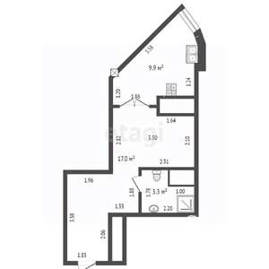1-к квартира, вторичка, 30м2, 5/5 этаж