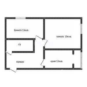 2-к квартира, вторичка, 51м2, 4/4 этаж