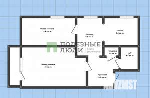 2-к квартира, вторичка, 50м2, 3/5 этаж