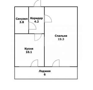 1-к квартира, вторичка, 37м2, 9/11 этаж