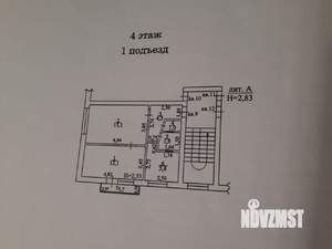 2-к квартира, вторичка, 40м2, 4/5 этаж