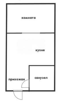 Студия квартира, вторичка, 17м2, 1/1 этаж